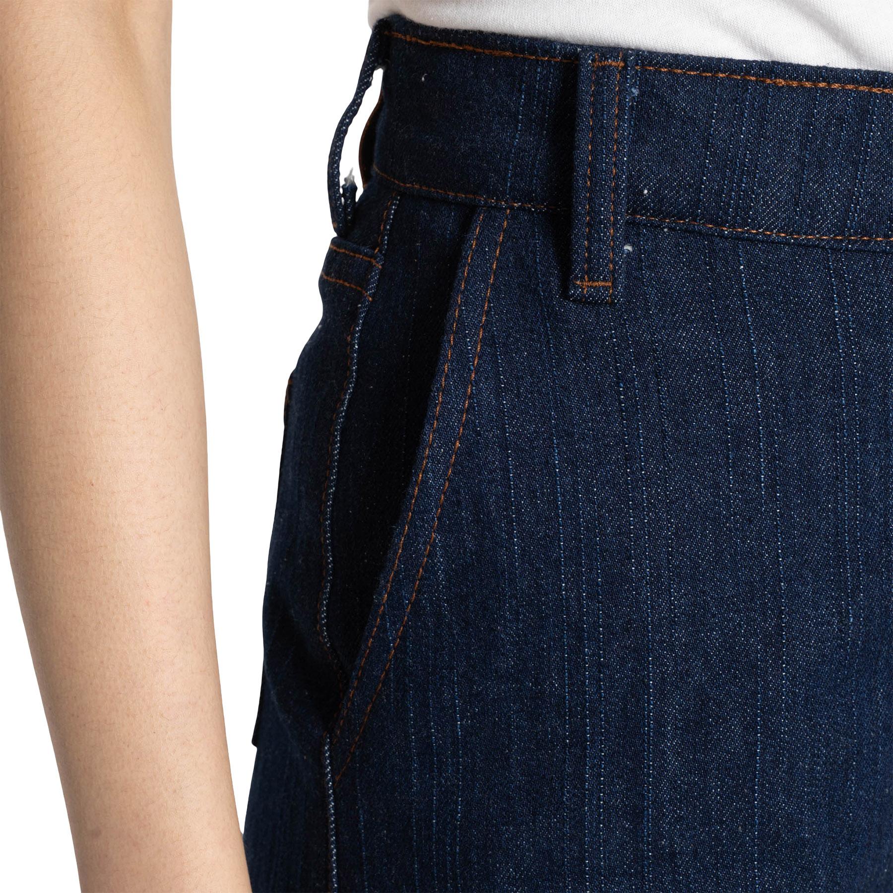 Product gallery image number 3 for product Andie Bermuda Shorts - Vertical Slub Denim - Indigo - Women's