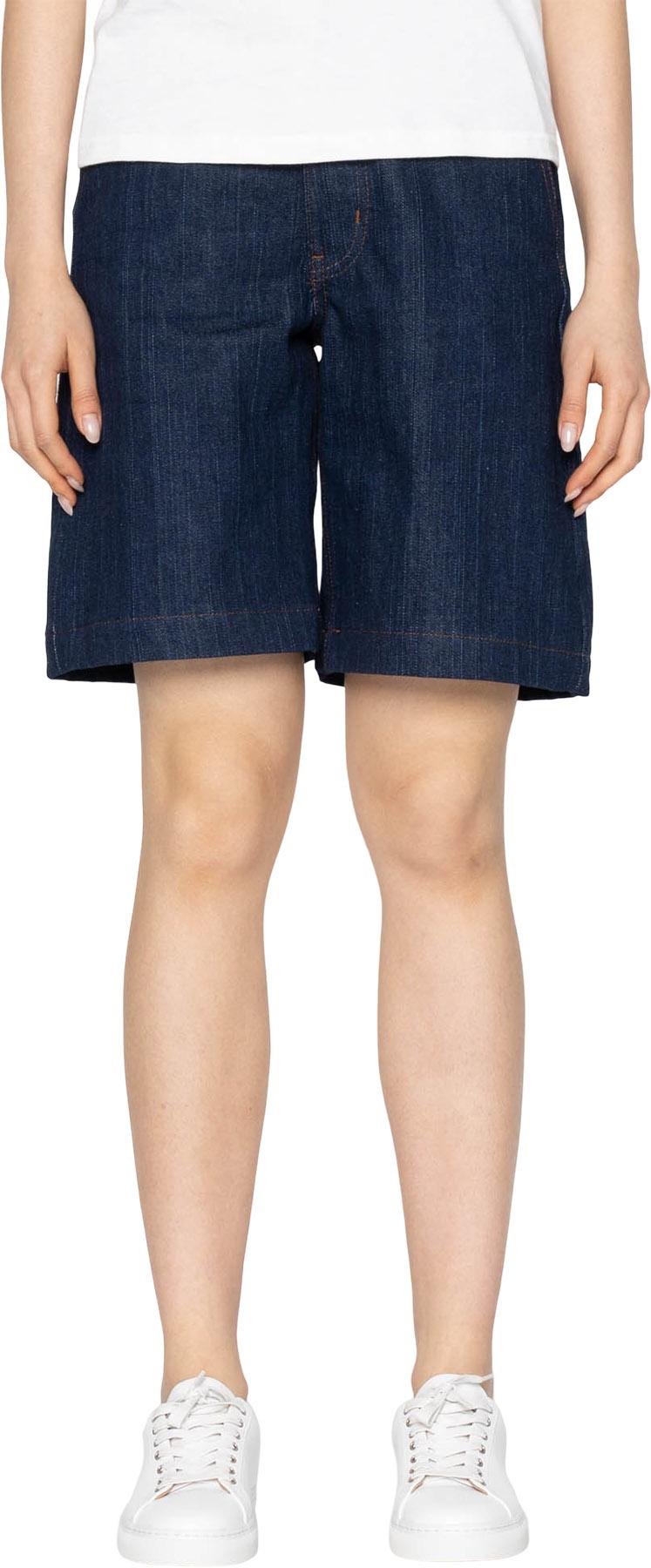 Product image for Andie Bermuda Shorts - Vertical Slub Denim - Indigo - Women's