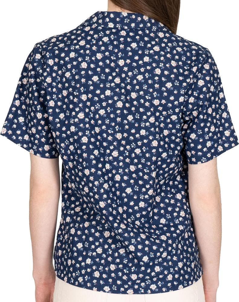 Product gallery image number 2 for product Camp Collar Shirt - Indigo Romantic Flowers - Women's