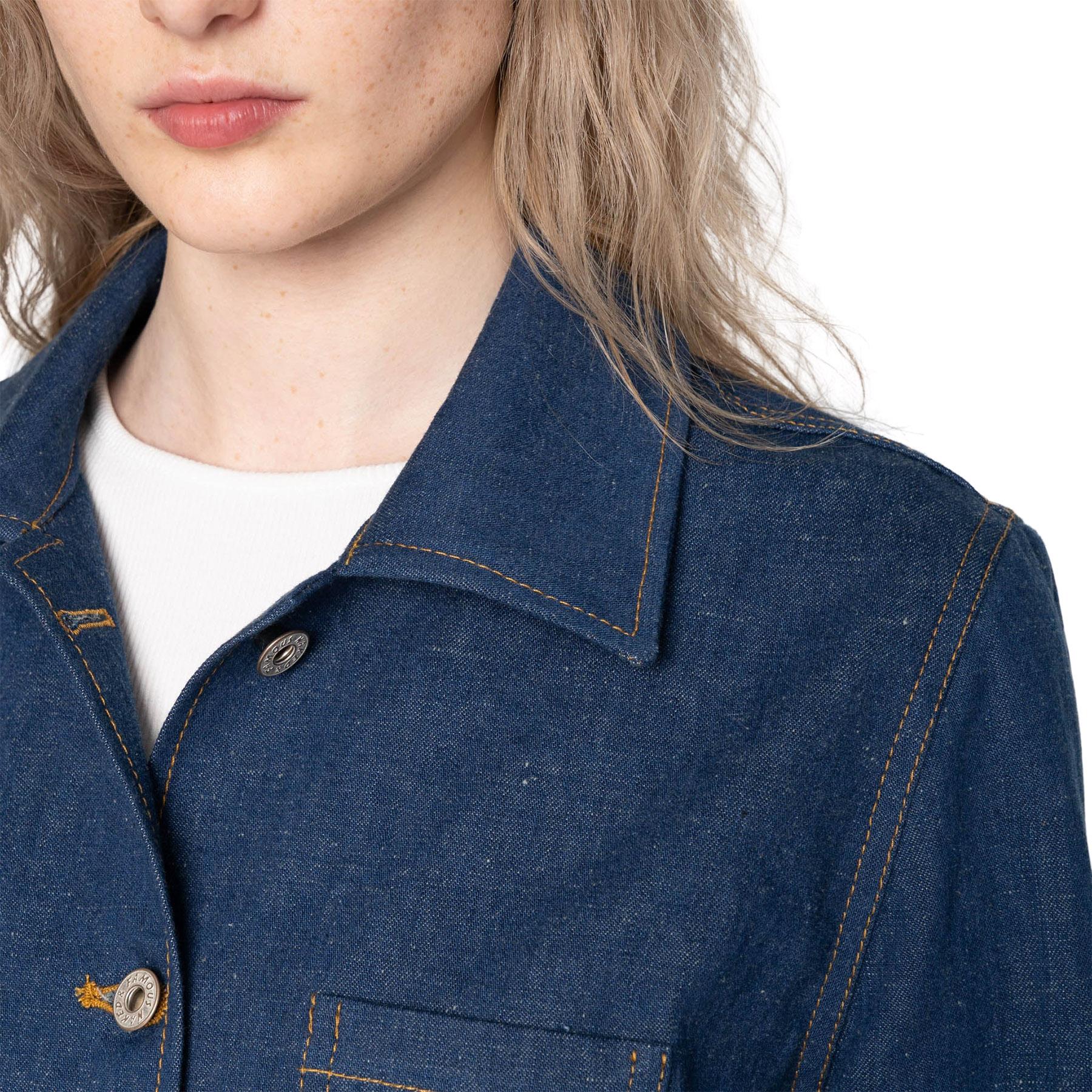 Product gallery image number 5 for product Gracie Chore Coat - 2x1 Dungaree Nep Denim - Mid Indigo- Women's