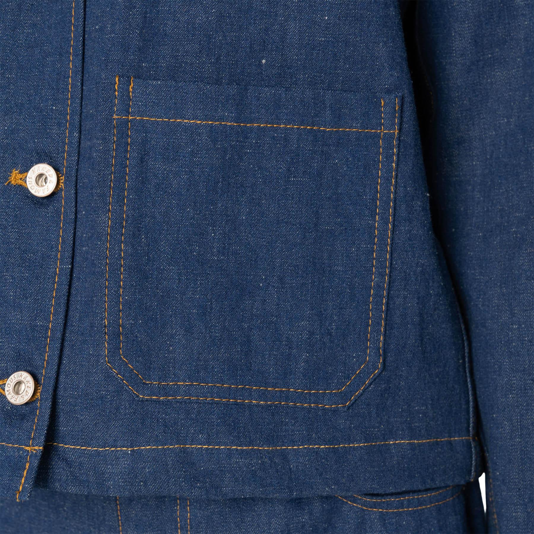 Product gallery image number 6 for product Gracie Chore Coat - 2x1 Dungaree Nep Denim - Mid Indigo- Women's
