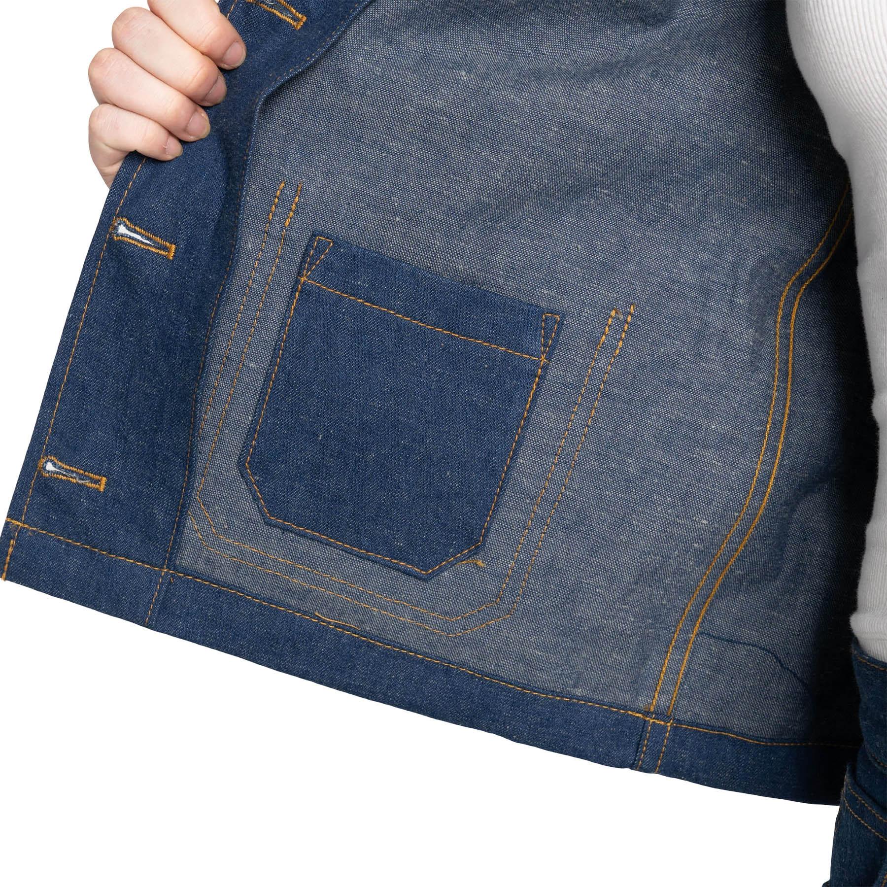 Product gallery image number 7 for product Gracie Chore Coat - 2x1 Dungaree Nep Denim - Mid Indigo- Women's