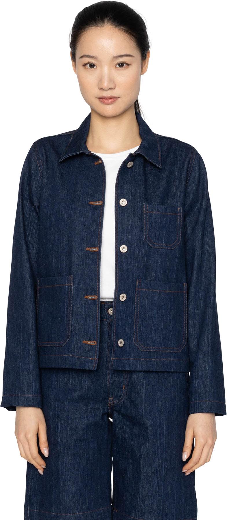 Product image for Gracie Chore Coat - Vertical Slub Denim - Indigo - Women's