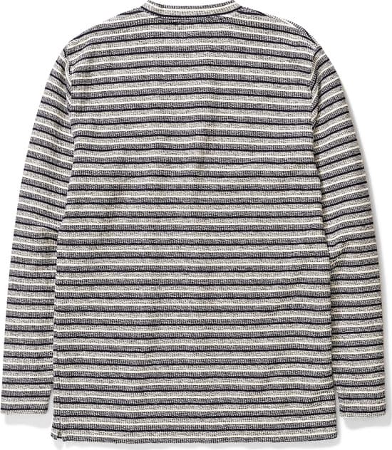 Product gallery image number 4 for product Johannes Textured Stripe Long Sleeve Tee - Men's