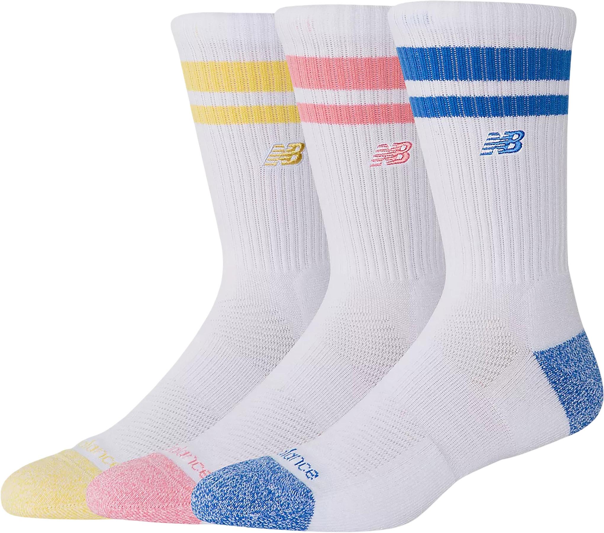 Product gallery image number 2 for product Active Premium Stripe 3 Pack Crew Socks - Unisex