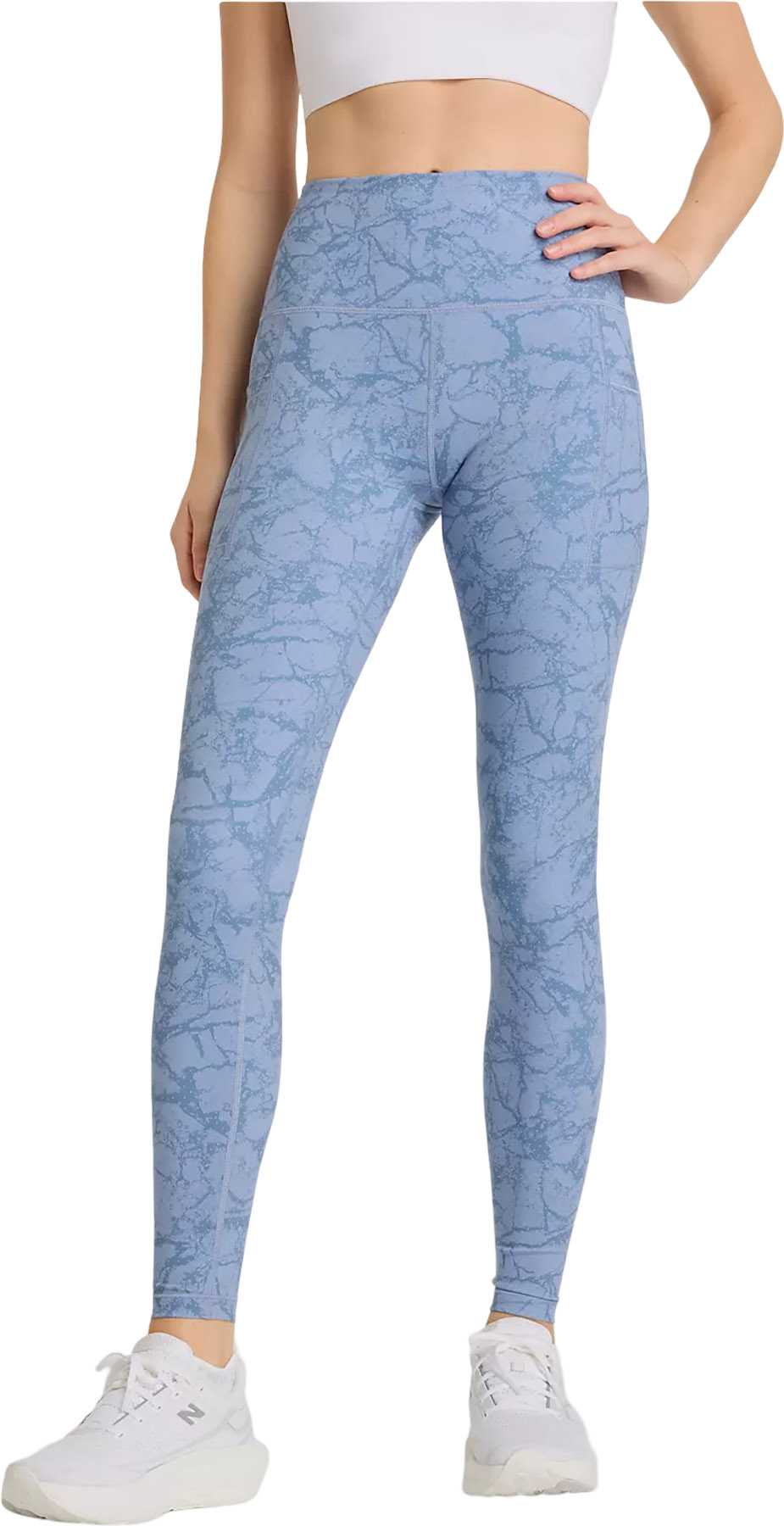 Image de produit pour Legging taille haute imprimé avec poche NB Sleek 27" - Femme