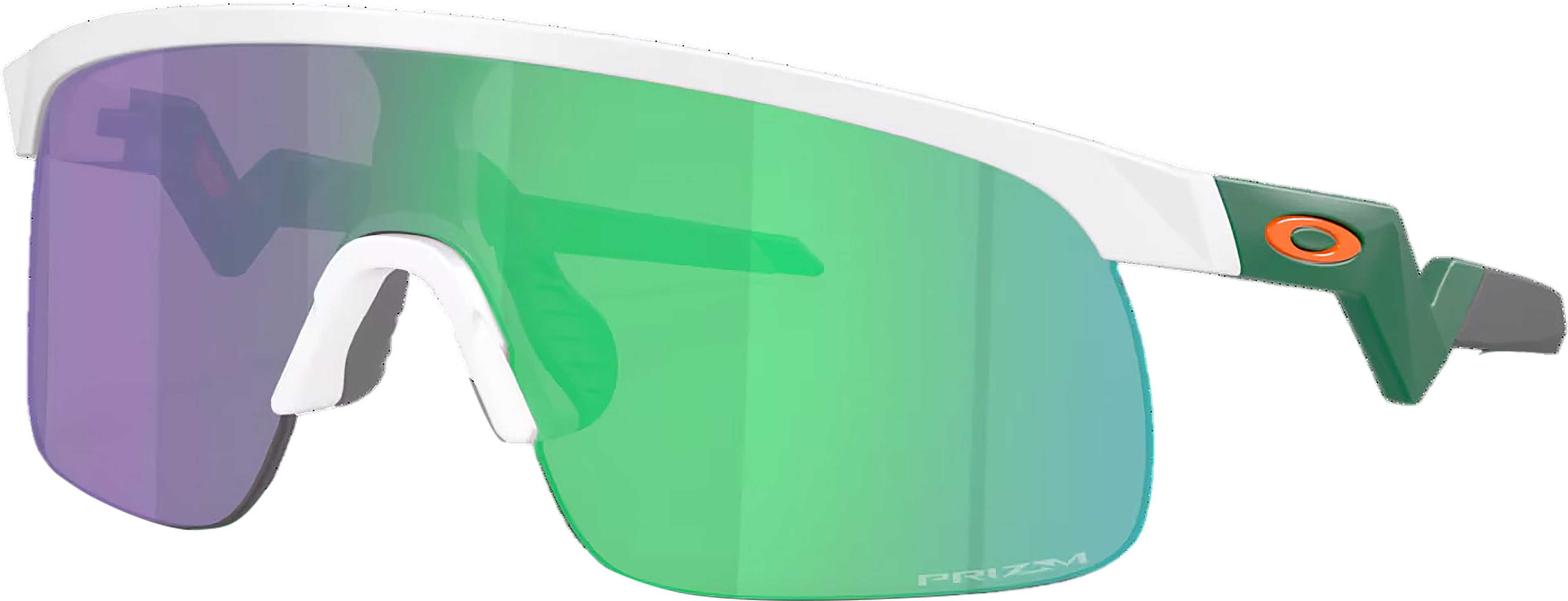 Product image for Resistor Sunglasses - Matte White - Prizm Jade Lens - Youth