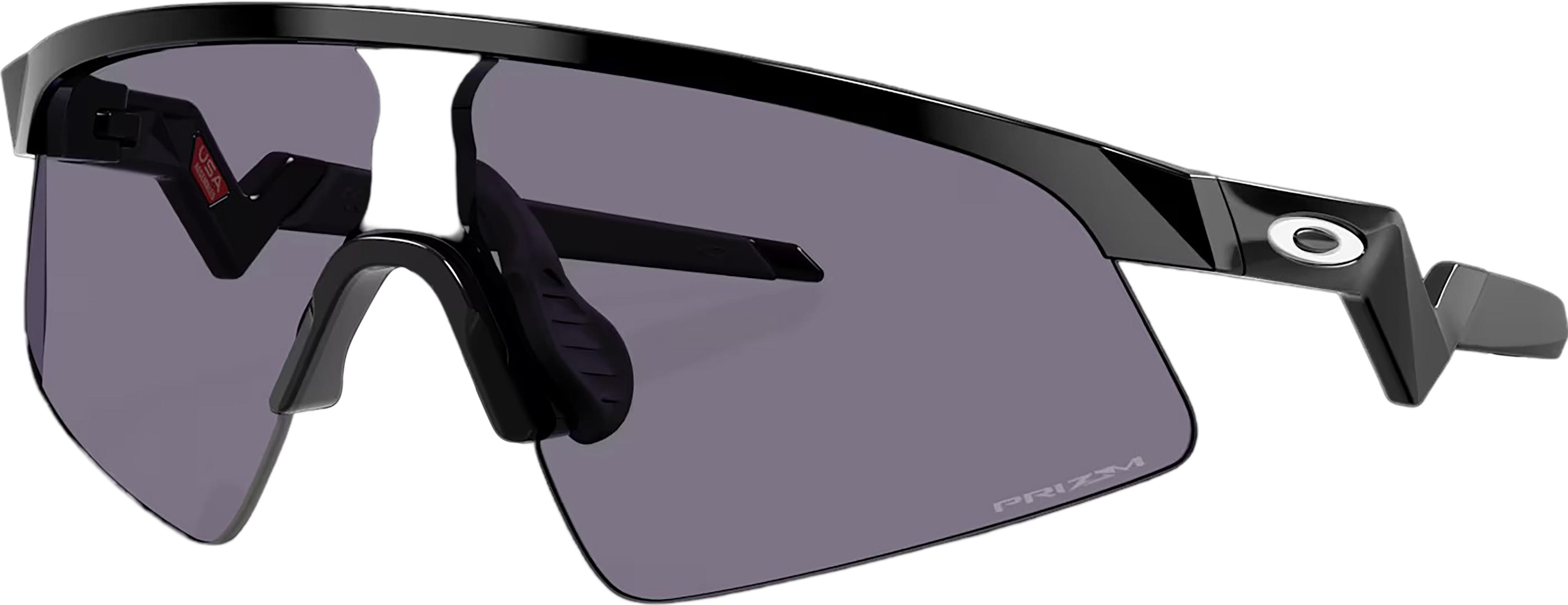 Product gallery image number 1 for product Resistor Sweep Sunglasses - Polished Black - Prizm Grey Lens - Youth
