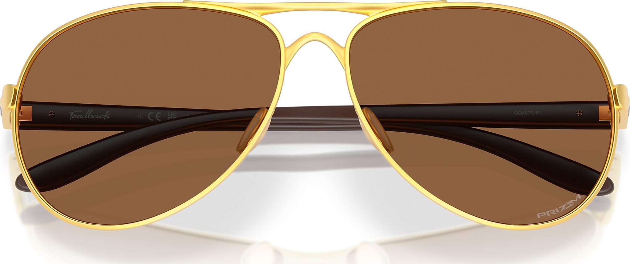 Product gallery image number 2 for product Feedback Sunglasses - Satin Gold - Prizm Bronze Lens - Women's