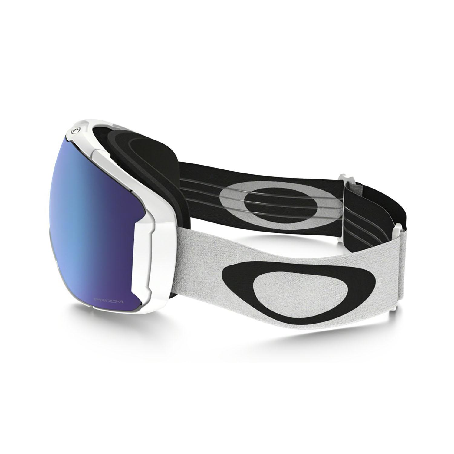 Product gallery image number 2 for product Airbrake XL - Factory Pilot Whiteout Polished White - Prizm Sapphire Iridium & Prizm HI Pink Iridium Lens Goggles