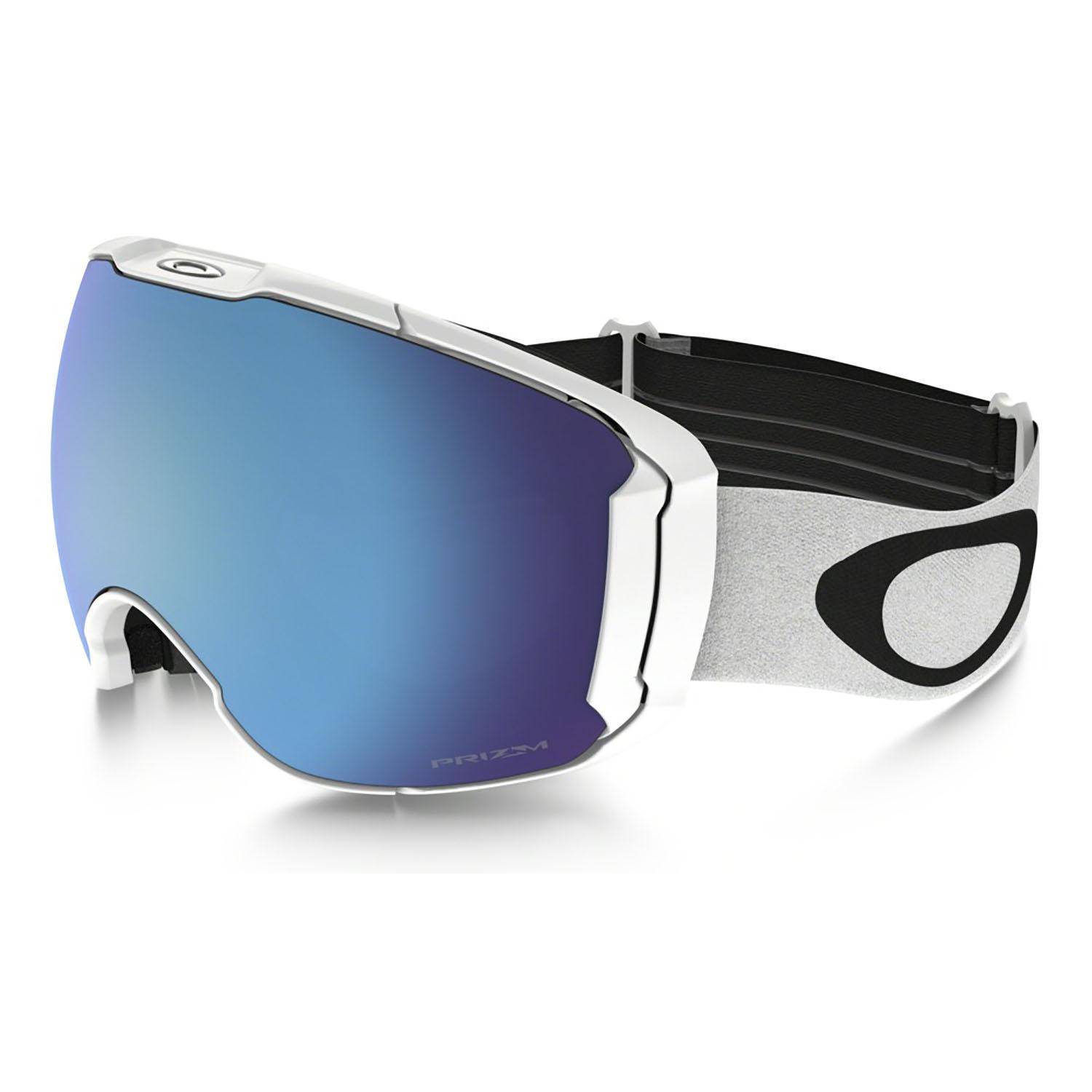 Product gallery image number 1 for product Airbrake XL - Factory Pilot Whiteout Polished White - Prizm Sapphire Iridium & Prizm HI Pink Iridium Lens Goggles