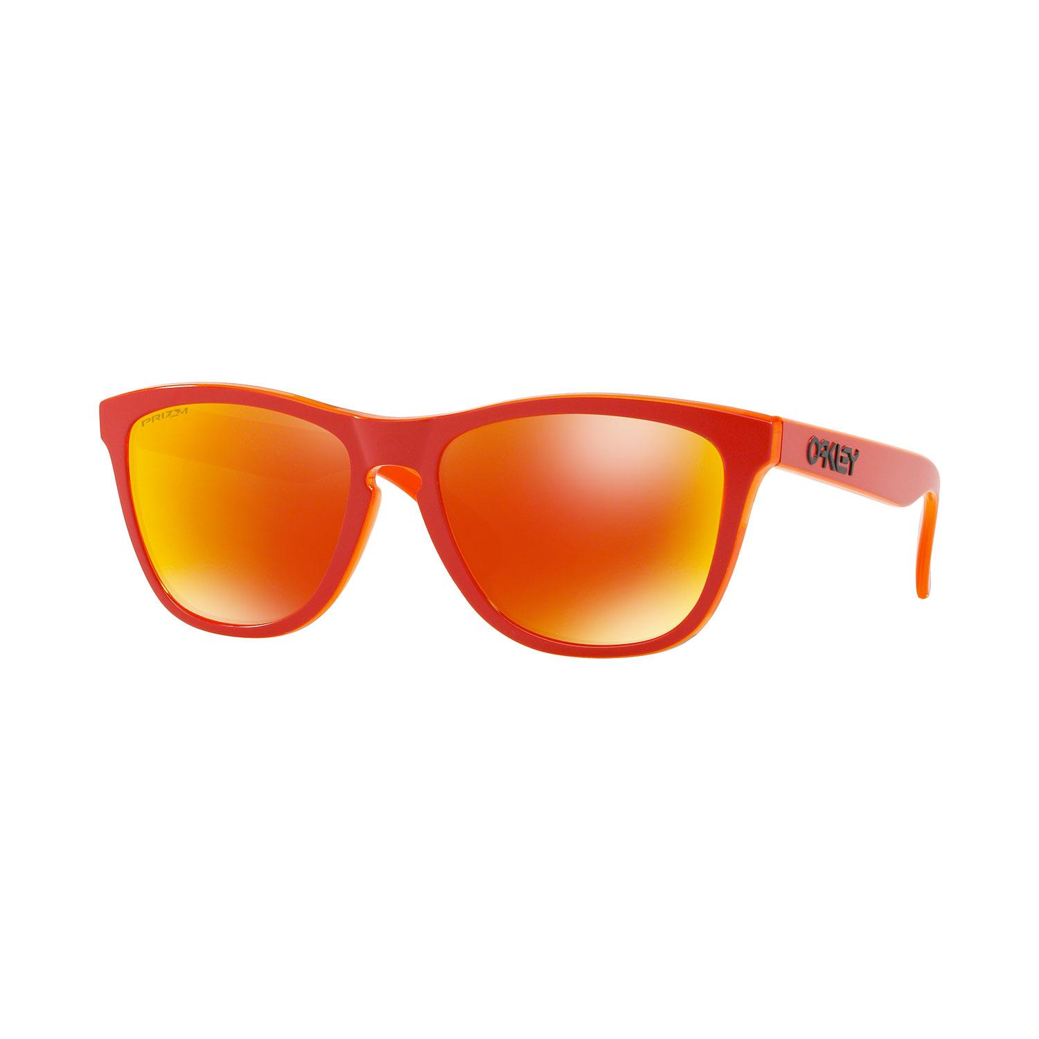 Product gallery image number 1 for product Frogskins Grips Sunglasses - Matte Red Translucent Orange - Prizm Ruby Iridium Lens