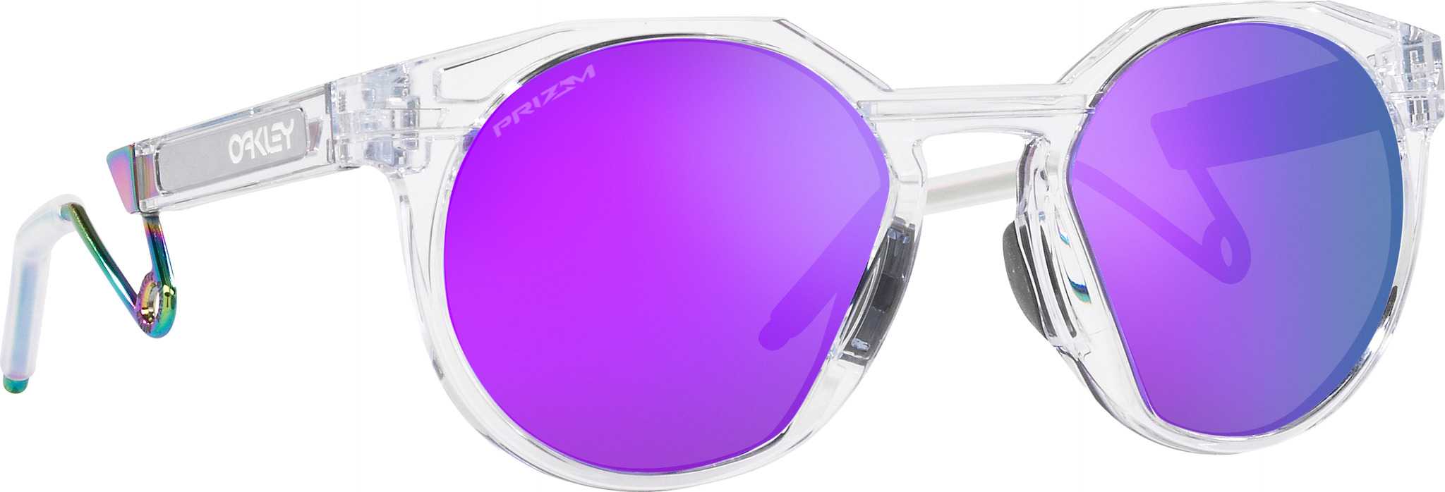 Product image for HSTN Metal Sunglasses - Polished Clear - Prizm Violet Iridium Lens - Unisex