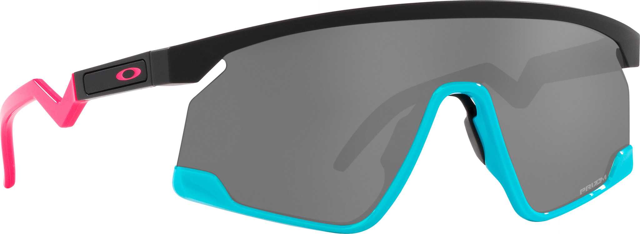 Product image for BXTR Sunglasses - Matte Black and Teal - Prizm Black Iridium Lens - Unisex
