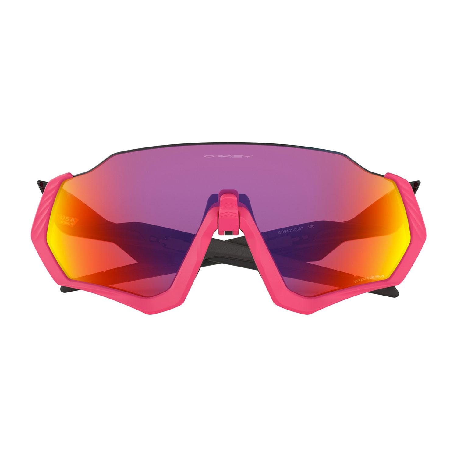 Product gallery image number 6 for product Flight Jacket Sunglasses - Polished Black Neon Pink - Prizm Road Lens