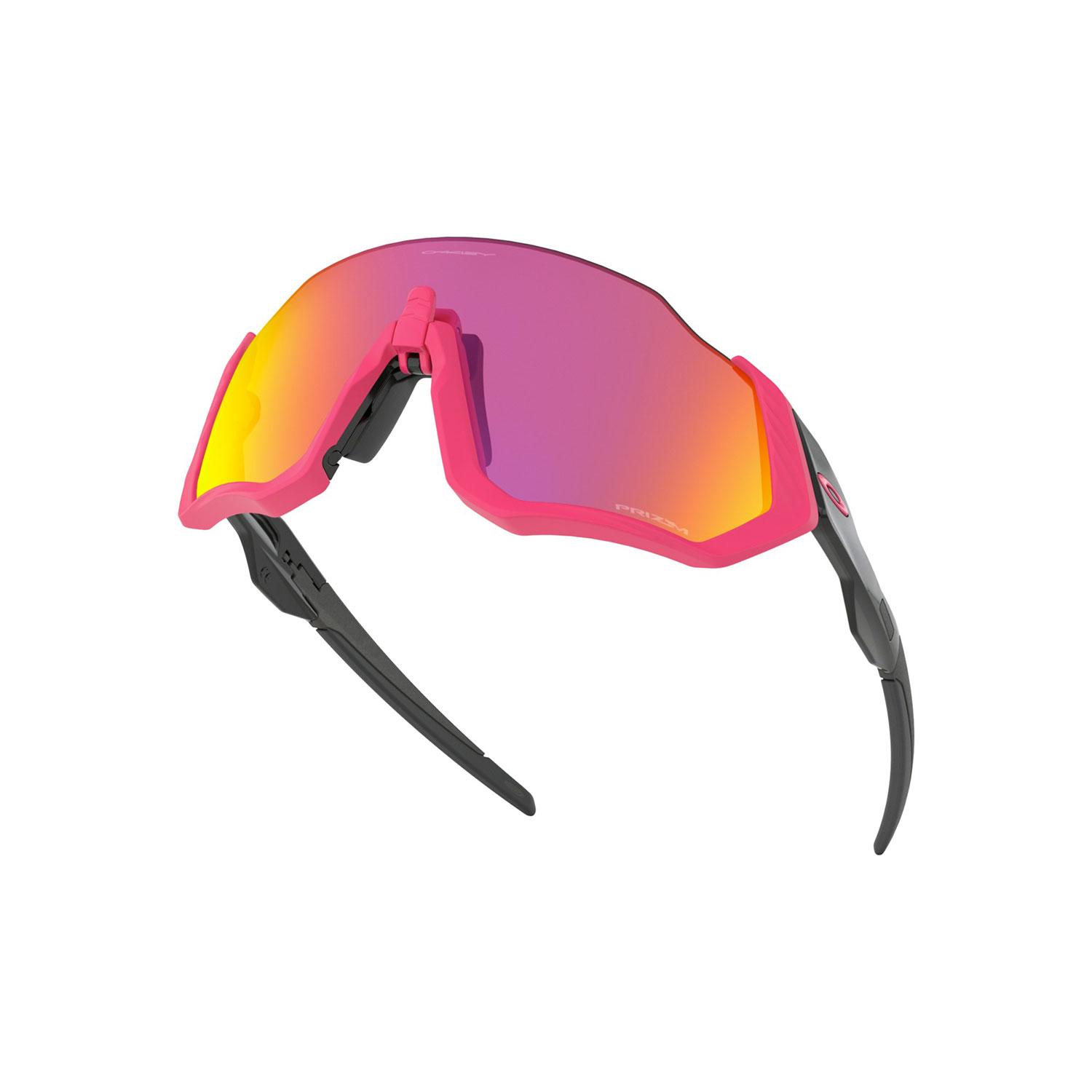 Product gallery image number 5 for product Flight Jacket Sunglasses - Polished Black Neon Pink - Prizm Road Lens