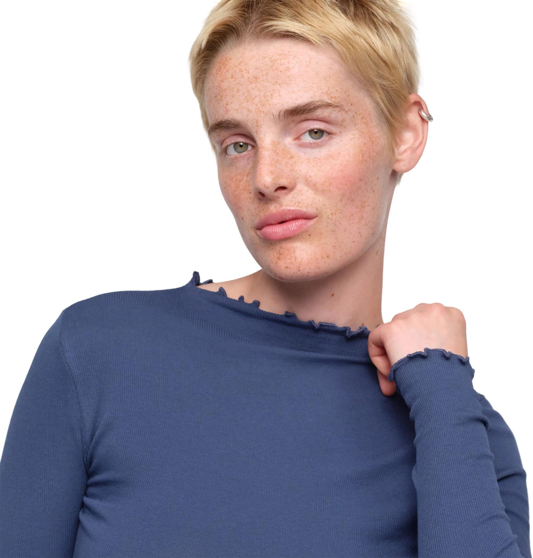 Numéro de l'image de la galerie de produits 2 pour le produit T-shirt à manches longues côtelé à col montant Core - Femme
