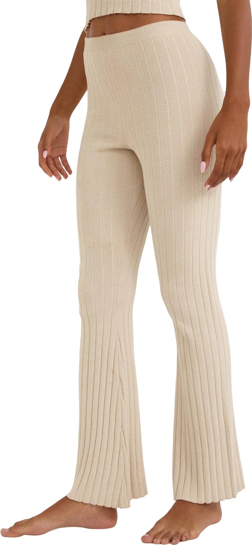 Numéro de l'image de la galerie de produits 2 pour le produit Pantalon évasé côtelé en tricot doux - Femme