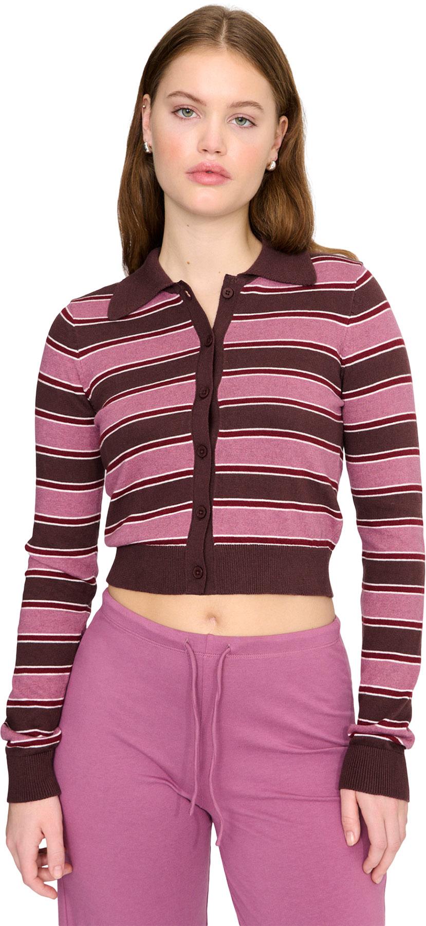 Image de produit pour Cardigan polo en tricot duveteux True Knit - Femme