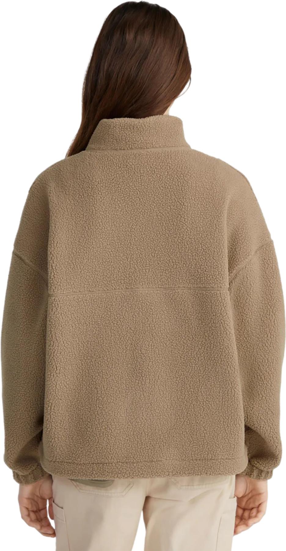 Numéro de l'image de la galerie de produits 2 pour le produit Manteau en molleton à poils longs avec glissière pleine longueur TRVLR Series - Femme