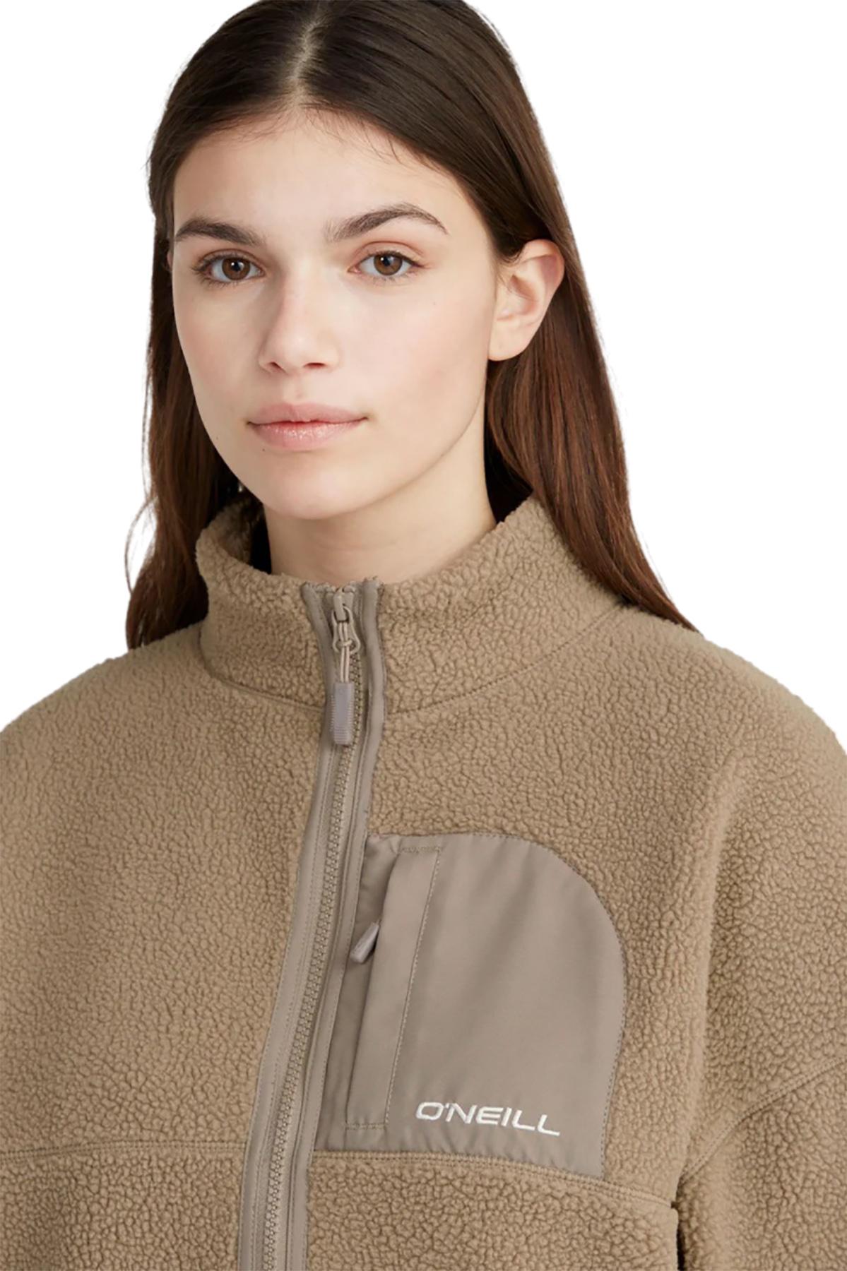 Numéro de l'image de la galerie de produits 3 pour le produit Manteau en molleton à poils longs avec glissière pleine longueur TRVLR Series - Femme