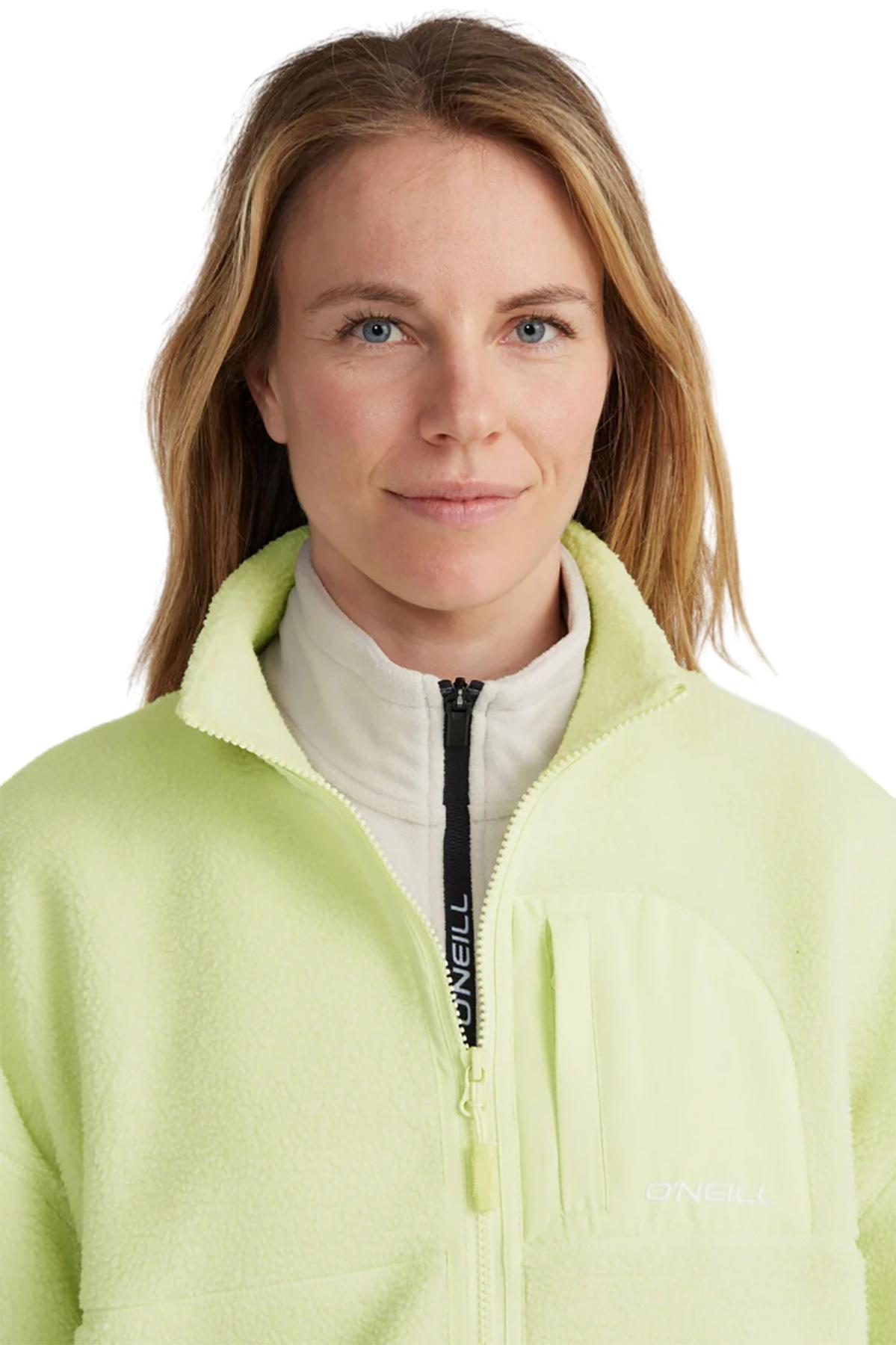 Numéro de l'image de la galerie de produits 3 pour le produit Manteau en molleton à poils longs avec glissière pleine longueur TRVLR Series - Femme