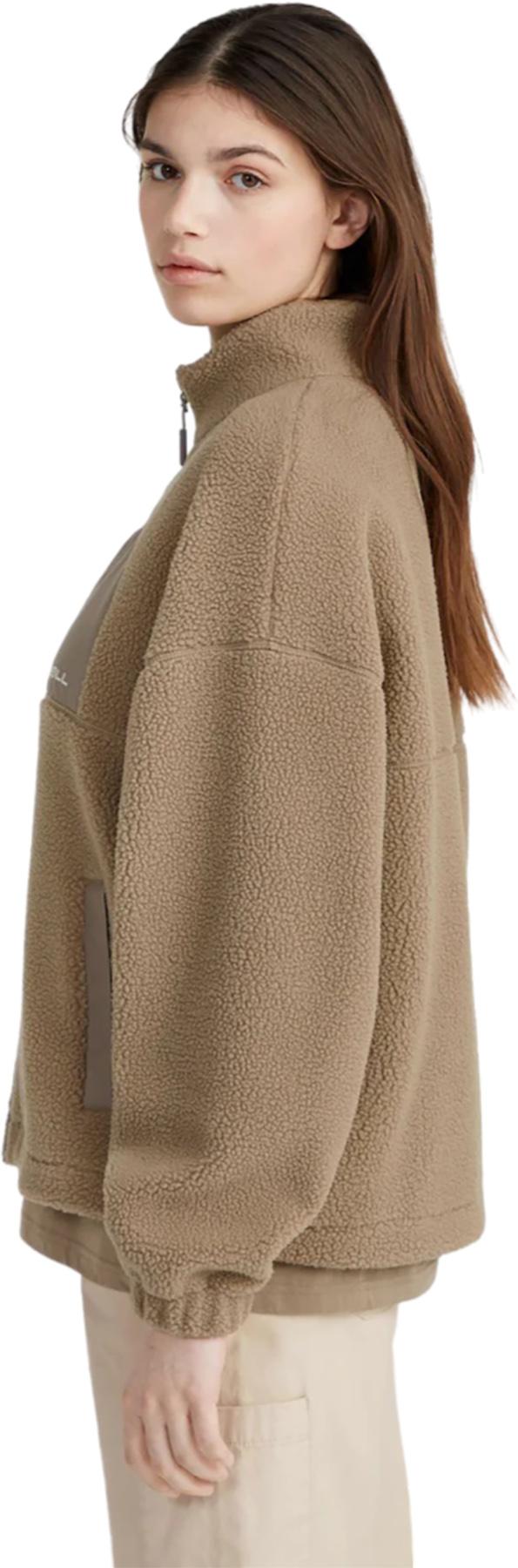 Numéro de l'image de la galerie de produits 5 pour le produit Manteau en molleton à poils longs avec glissière pleine longueur TRVLR Series - Femme