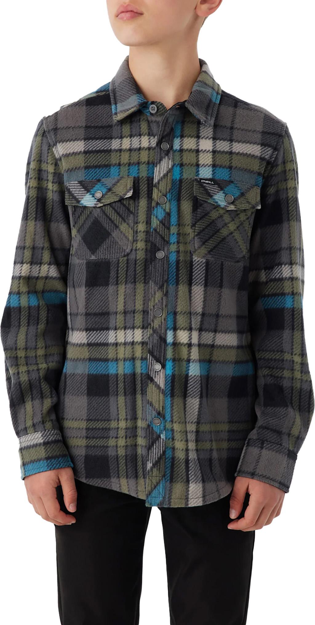 Product gallery image number 1 for product Glacier Plaid Superfleece Flannel Shirt - Boys