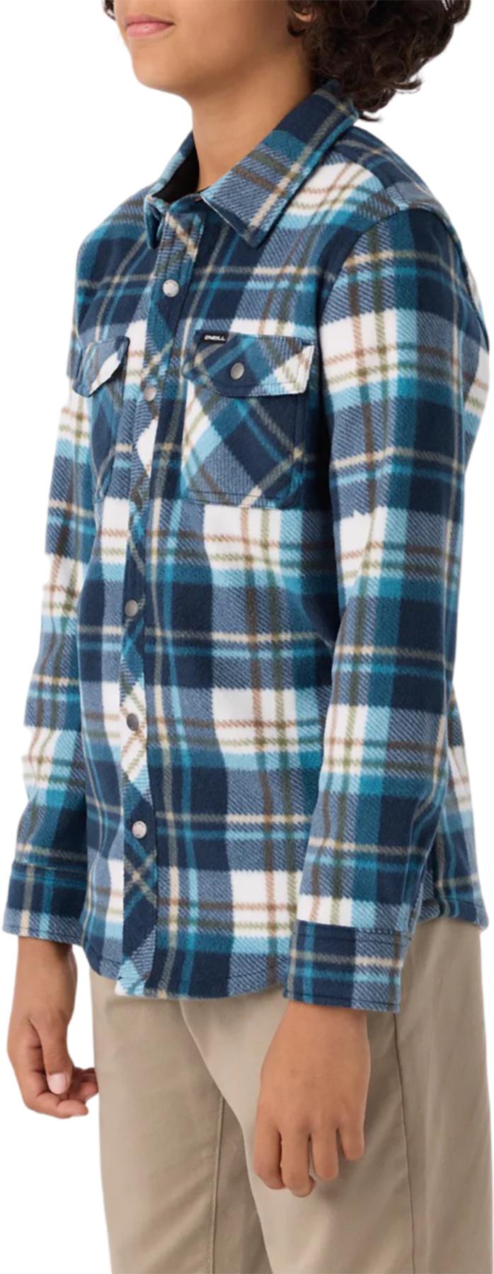 Product gallery image number 4 for product Glacier Plaid Superfleece Long Sleeve Shirt - Boys