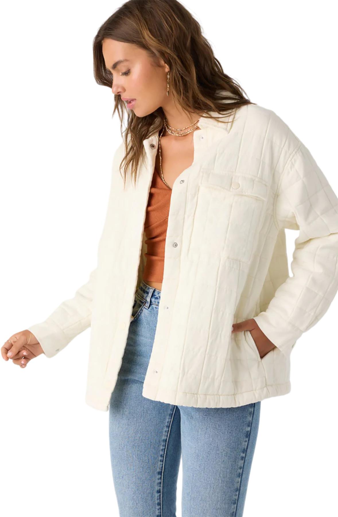 Product gallery image number 3 for product Manteau à boutons-pression à l'avant matelassé et coupe ample Rya - Femme