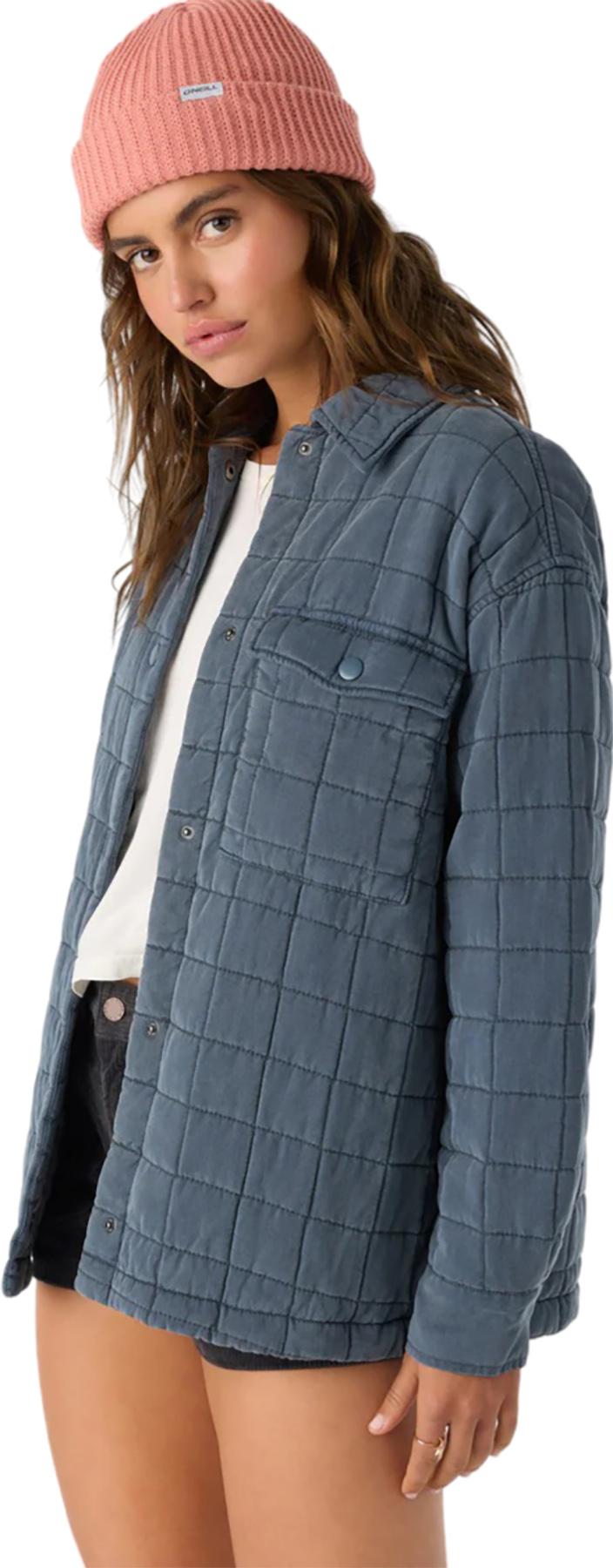 Product gallery image number 2 for product Rya Oversized Fit Quilted Front Snap Buttons Jacket - Women's