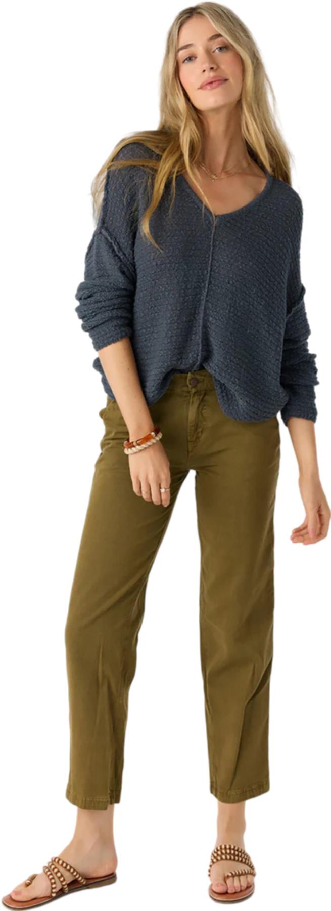 Numéro de l'image de la galerie de produits 1 pour le produit Chandail à col en V en coton flammé Marina - Femme