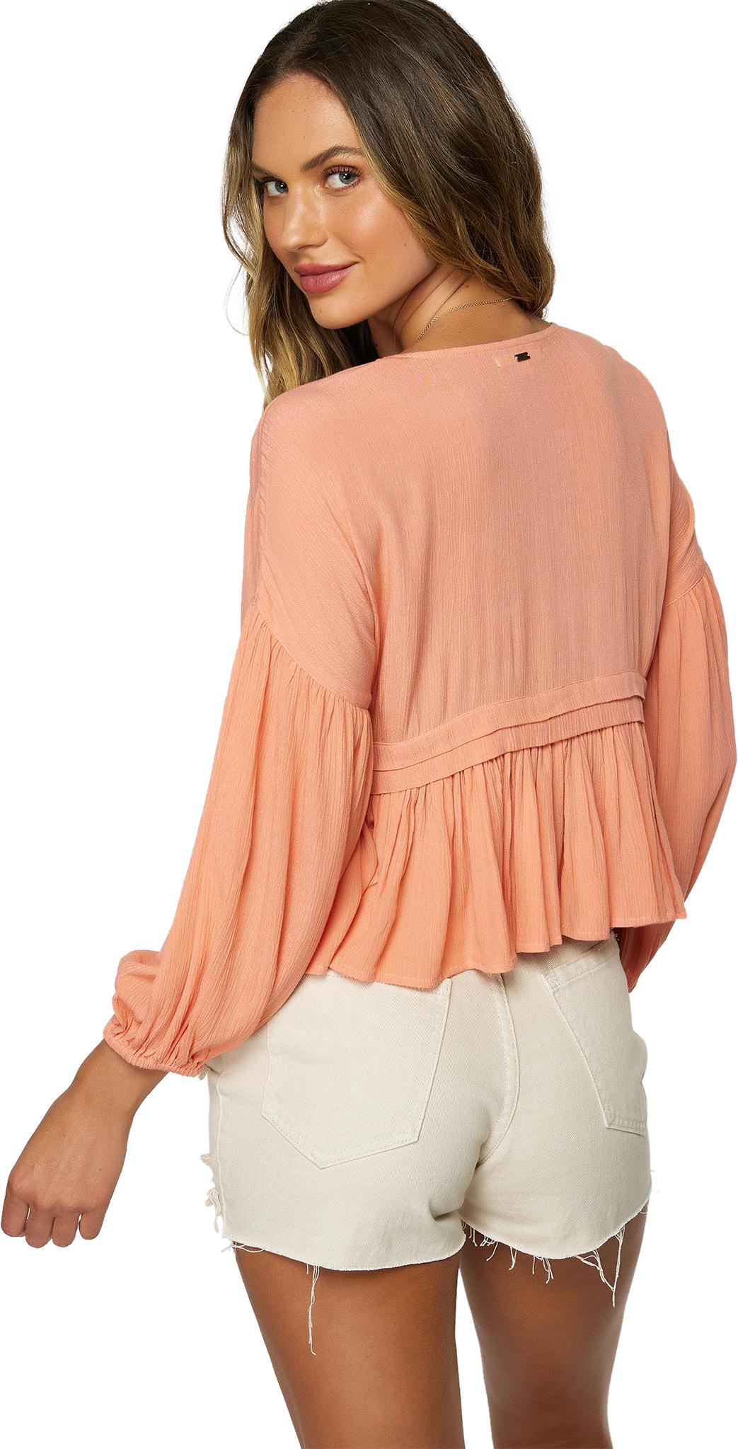 Product gallery image number 2 for product Mary Solid Long Sleeve Woven Top - Women's 