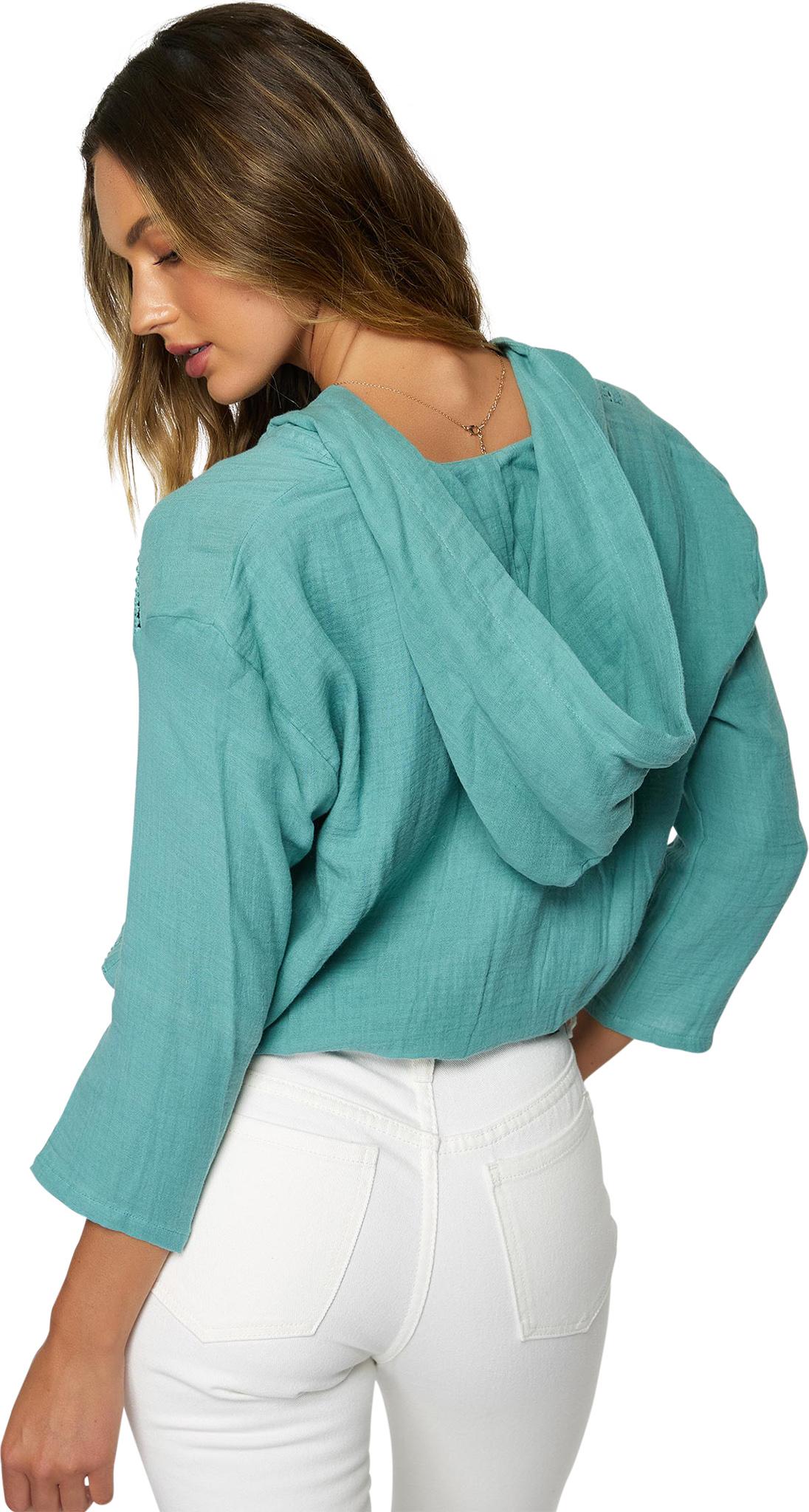 Product gallery image number 2 for product Renata Woven Hoodie Top - Women's