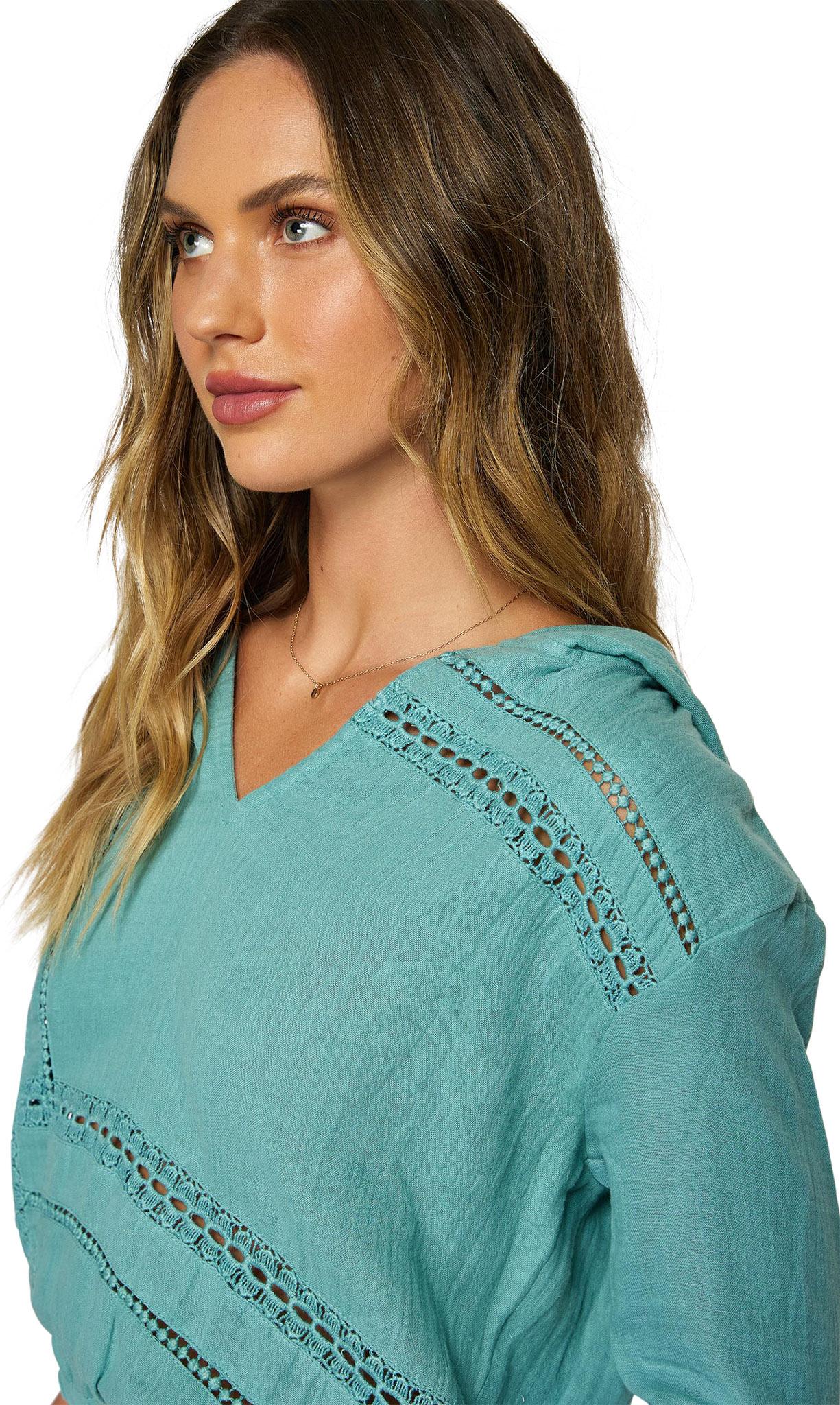 Product gallery image number 4 for product Renata Woven Hoodie Top - Women's