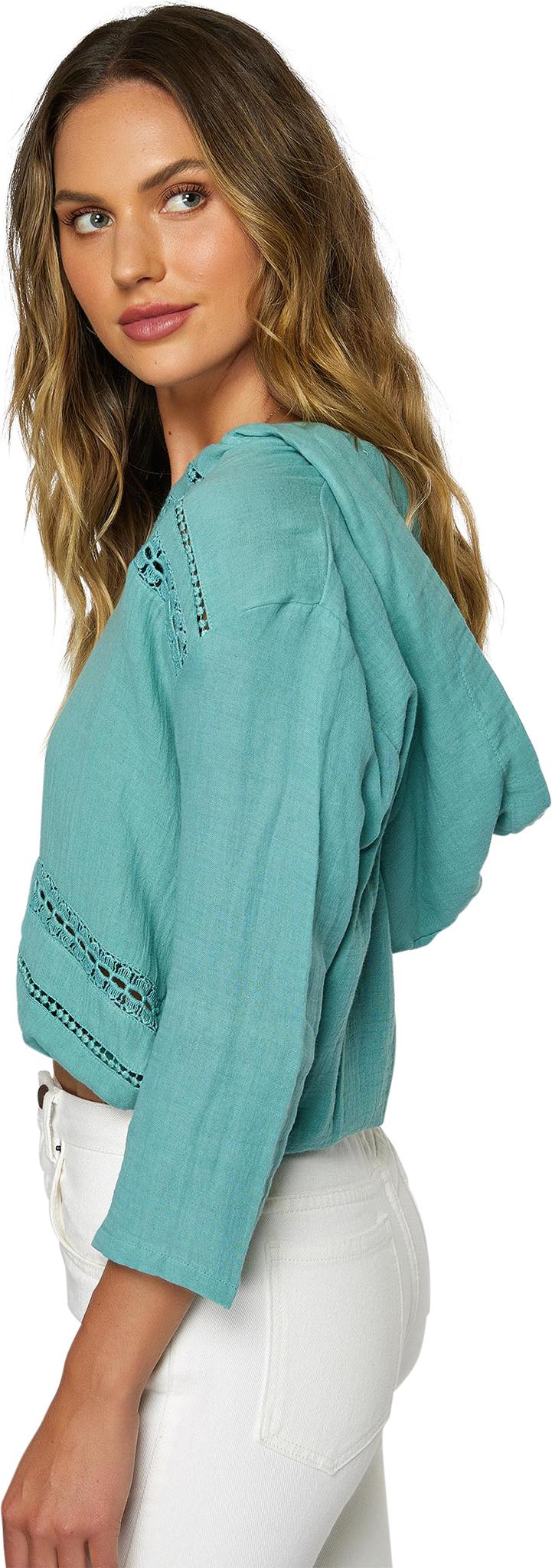 Product gallery image number 5 for product Renata Woven Hoodie Top - Women's