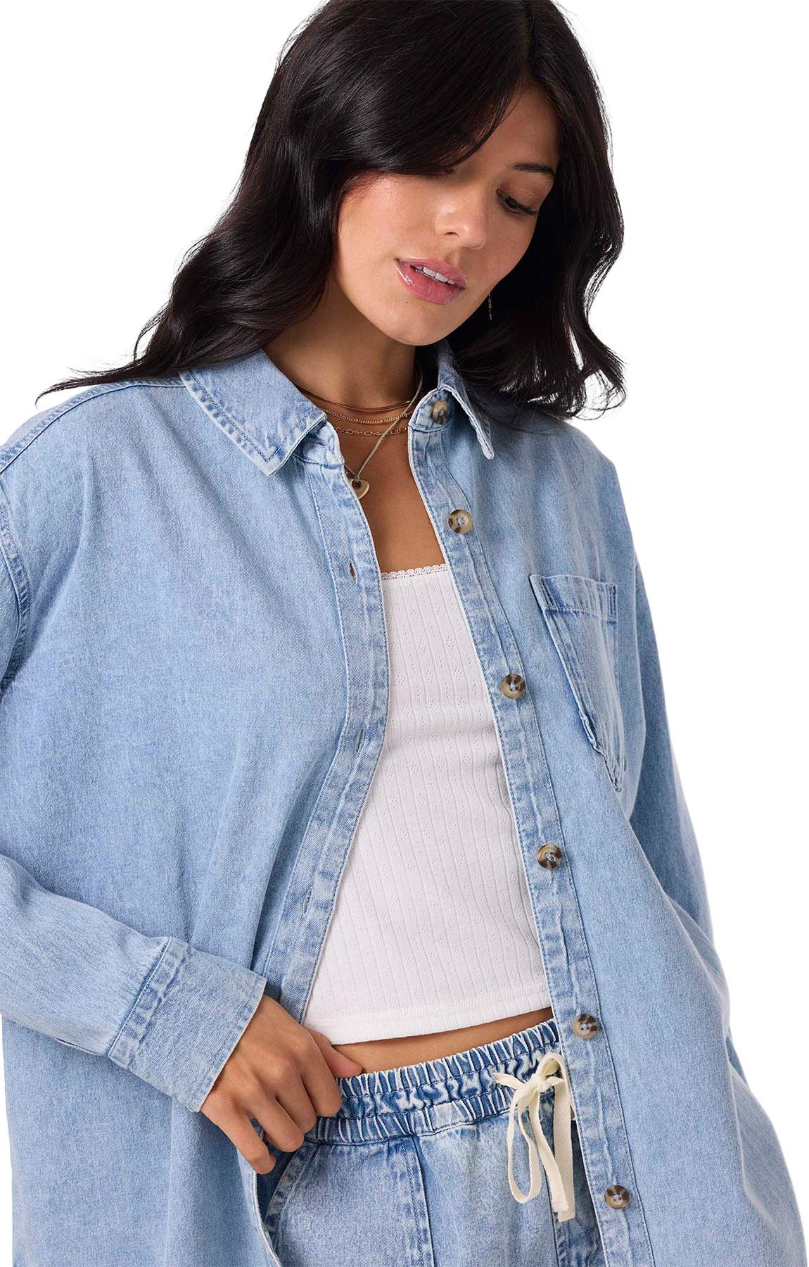 Product gallery image number 3 for product Sevie Denim Shacket - Women's