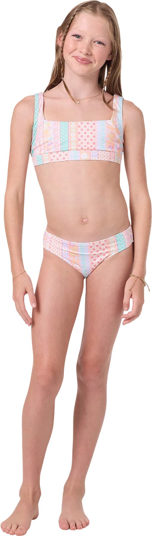 Product gallery image number 3 for product Ensemble Maillot Bali Floral Square Neck Tank - Fille