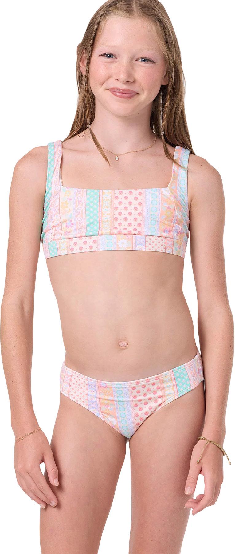 Product image for Ensemble Maillot Bali Floral Square Neck Tank - Fille