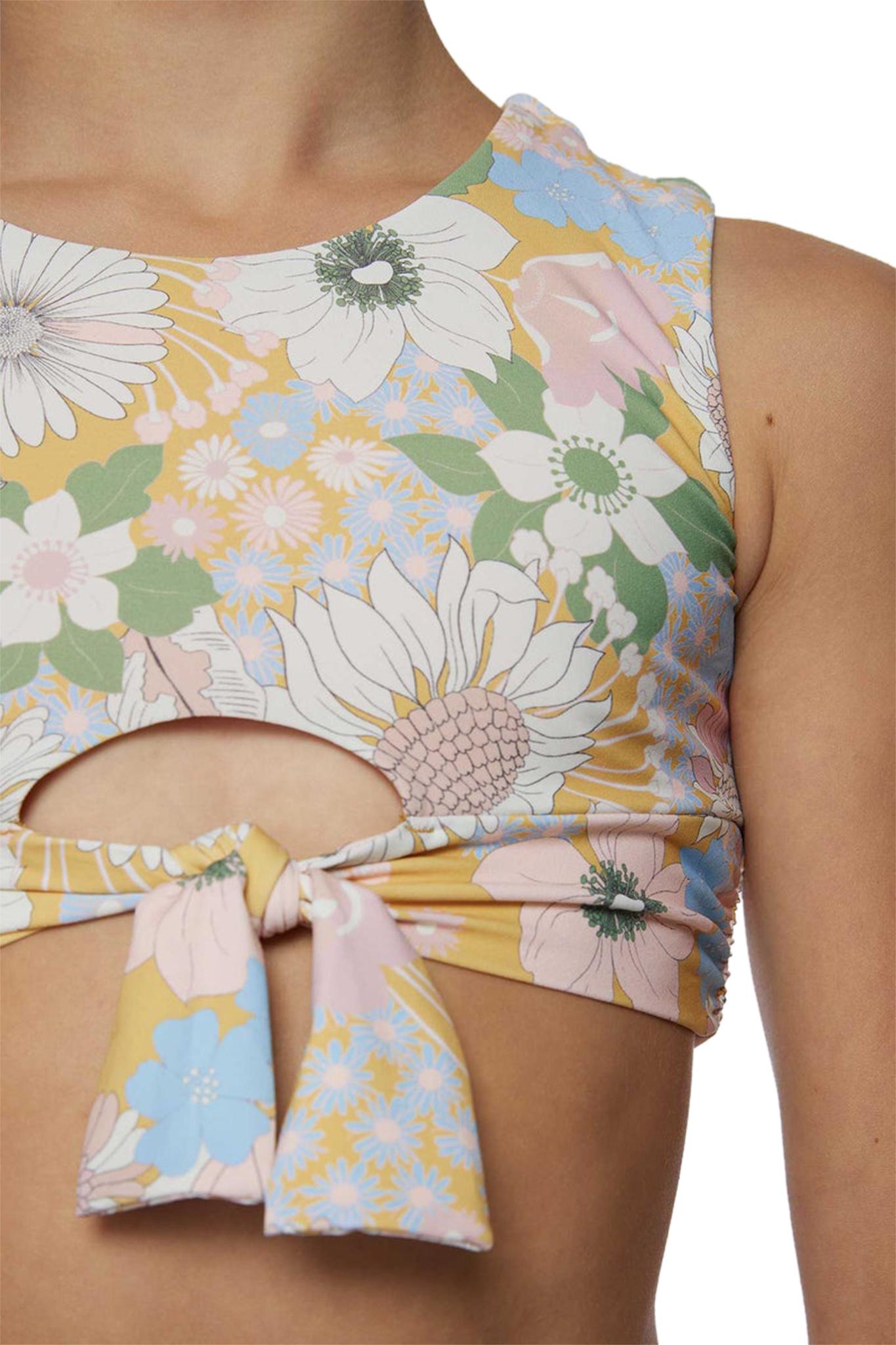 Product gallery image number 4 for product Twiggy Banded Tie Front High Neck Swim Set - Girls