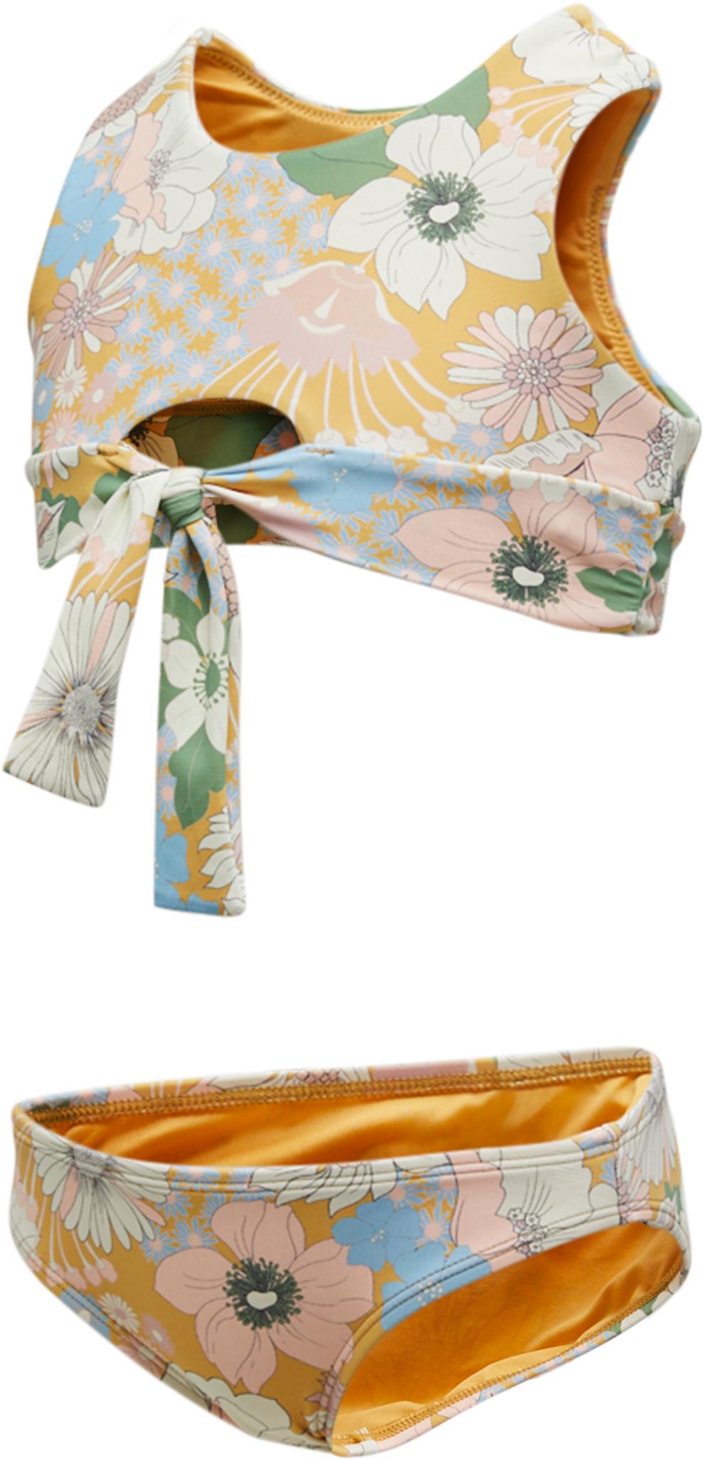 Product gallery image number 6 for product Twiggy Banded Tie Front High Neck Swim Set - Girls