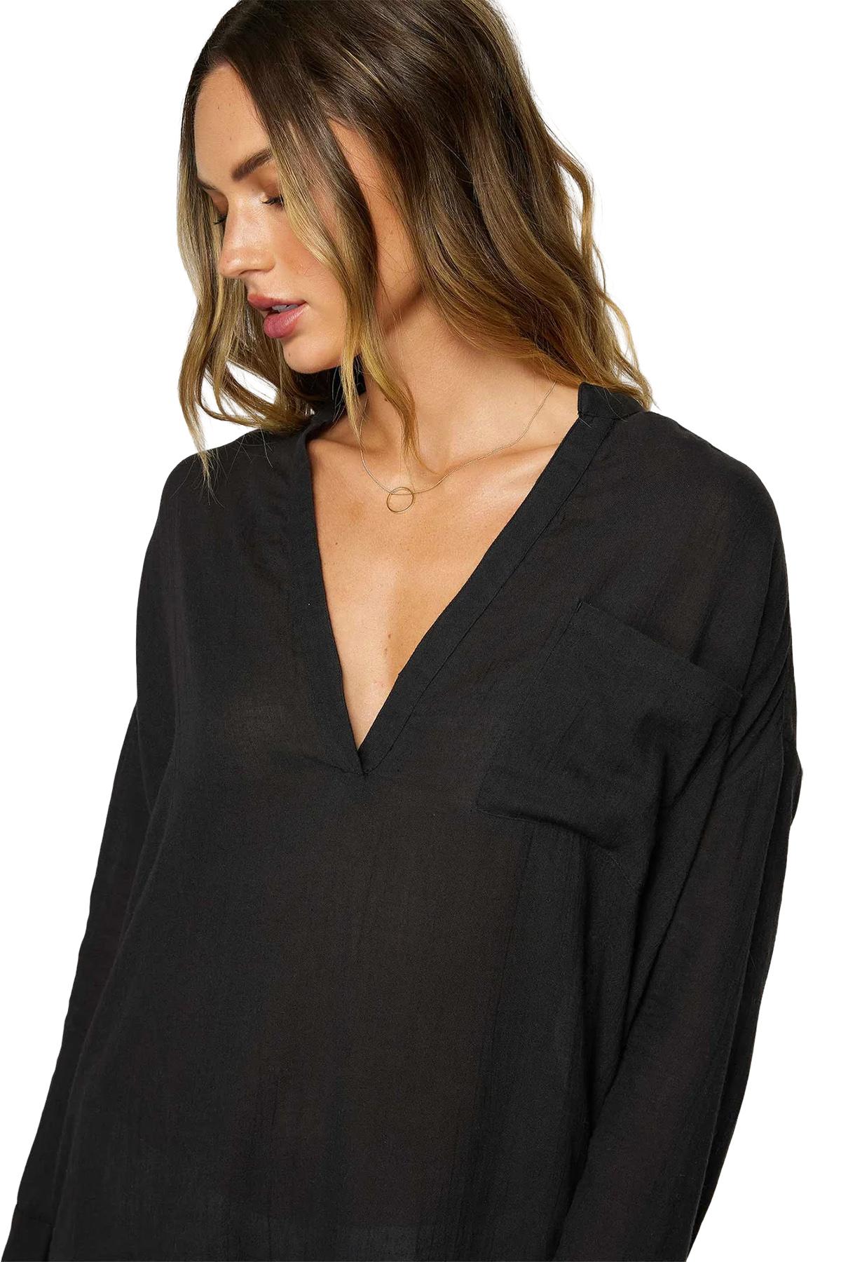 Numéro de l'image de la galerie de produits 5 pour le produit Robe cache-maillot tissé à manches longues Belizin - Femme