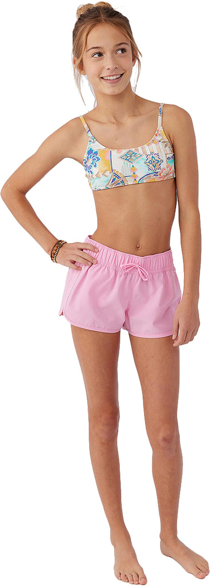 Product gallery image number 2 for product Lane Solid Stretch Woven 2 In Boardshorts - Girls