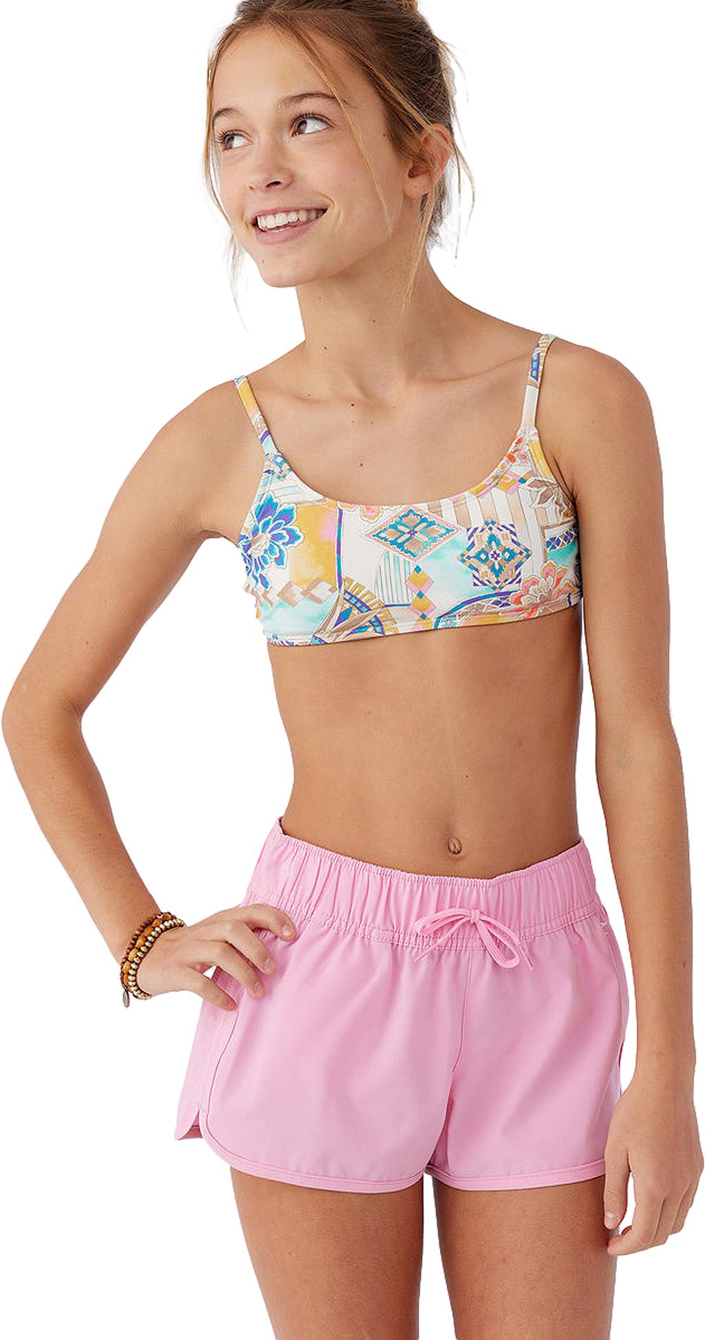 Product gallery image number 5 for product Lane Solid Stretch Woven 2 In Boardshorts - Girls