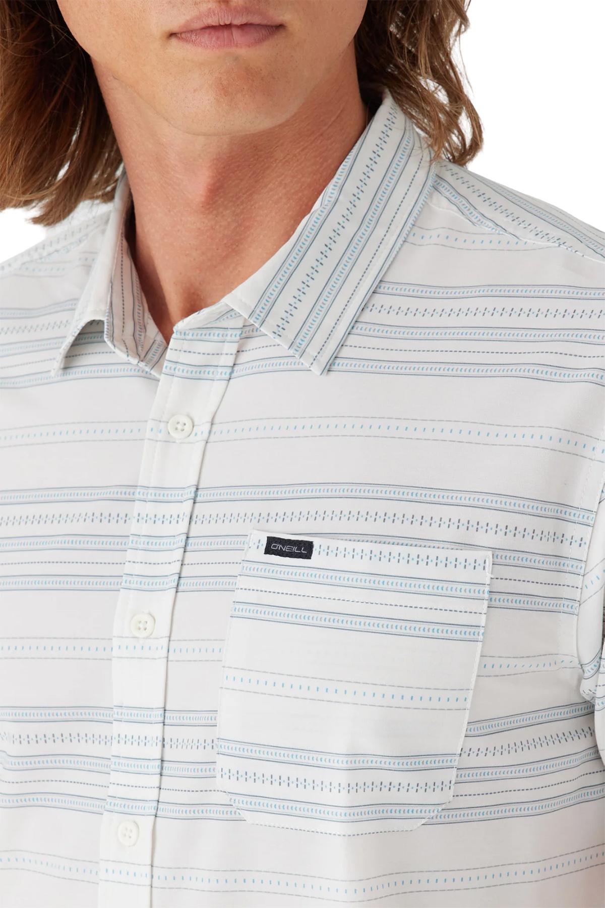 Product gallery image number 3 for product TRVLR UPF Traverse Stripe Short Sleeve Button-Up Shirt - Men's