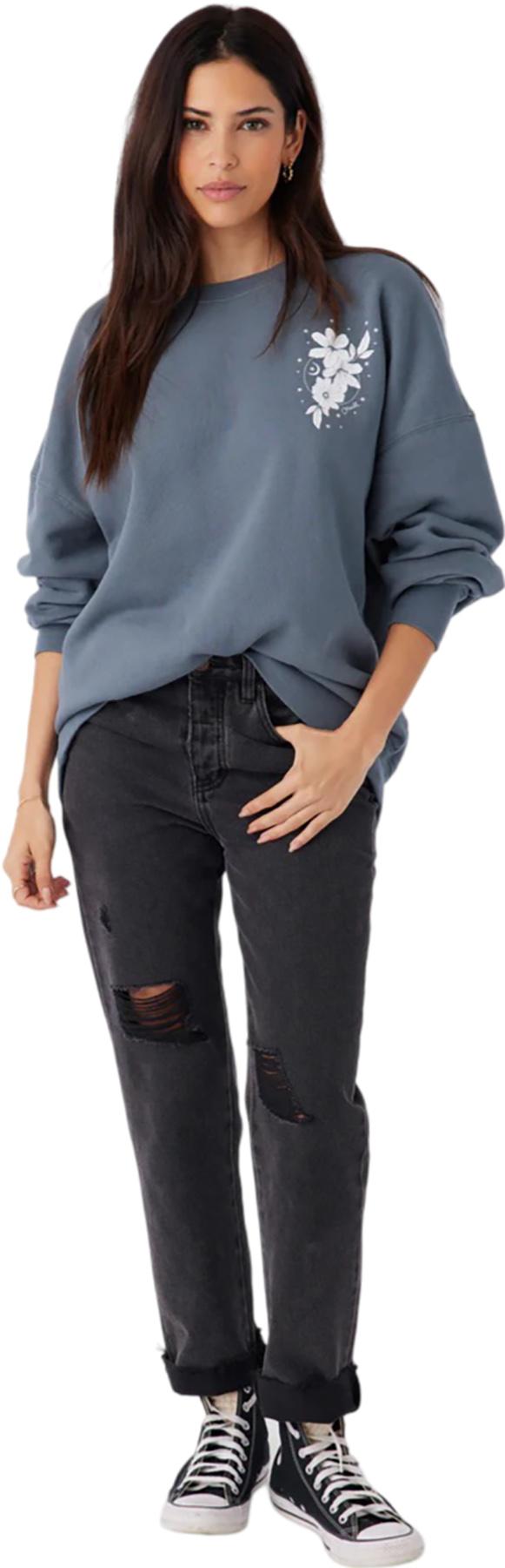 Image de produit pour Chandail en molleton surdimensionné à col rond Choice - Femme