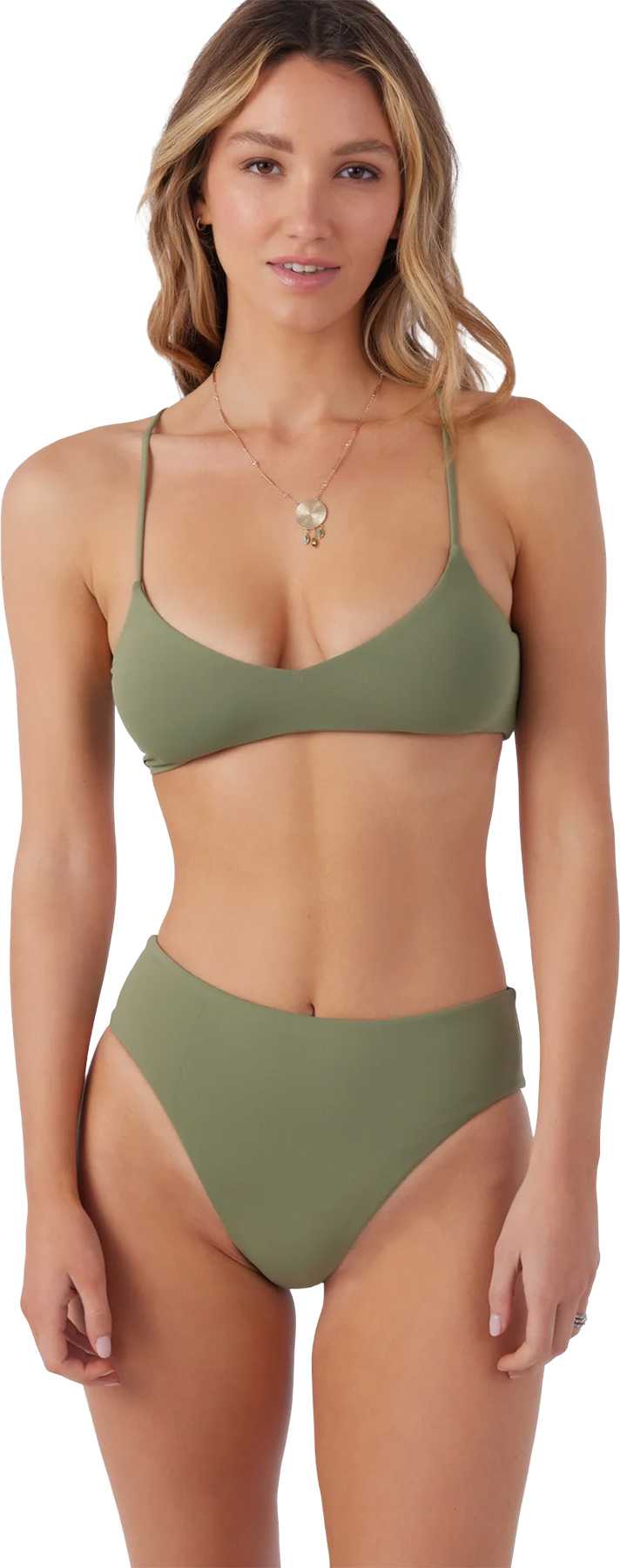 Image de produit pour Bas de bikini uni taille haute Saltwater Solids Max - Femme