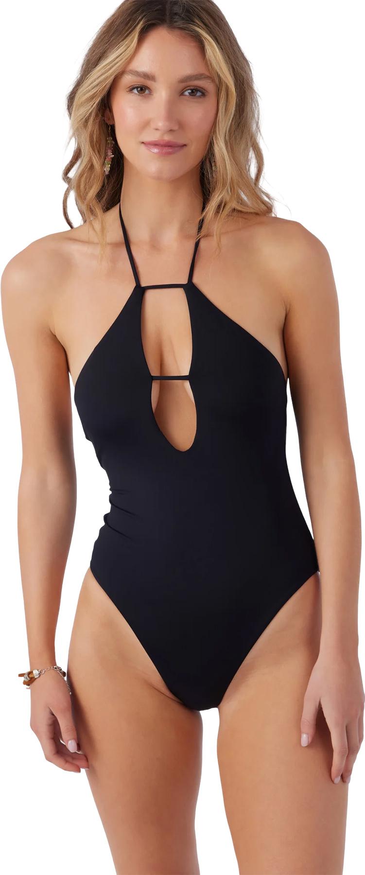 Product gallery image number 1 for product Saltwater Solids Santa Cruz Halter One Piece Swimsuit - Women's