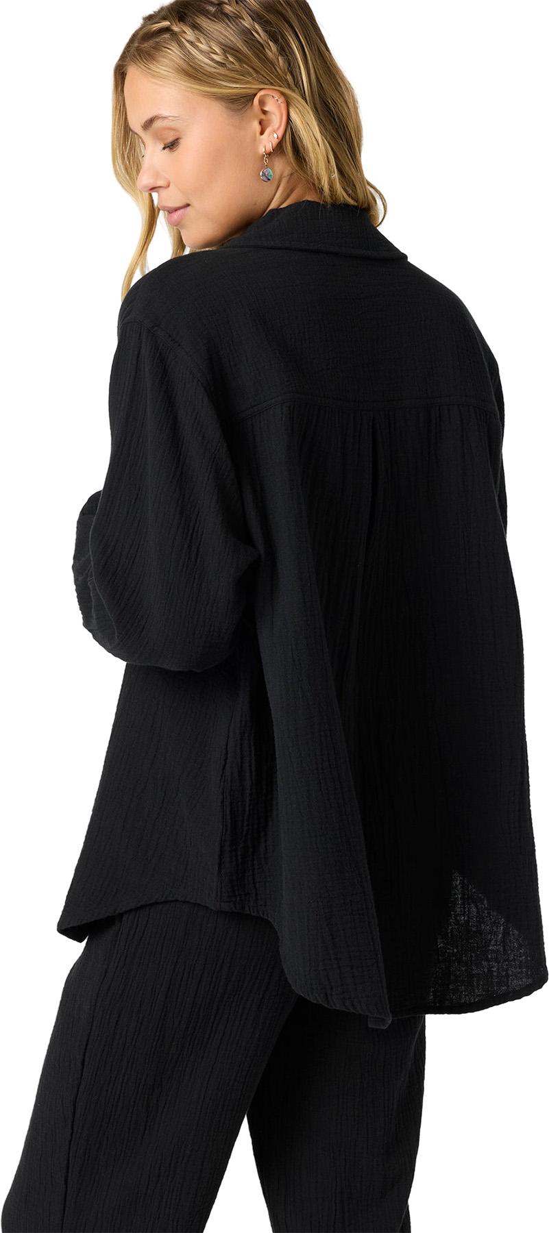 Product gallery image number 8 for product Haut tissé à manches longues coupe décontractée Leni - Femme