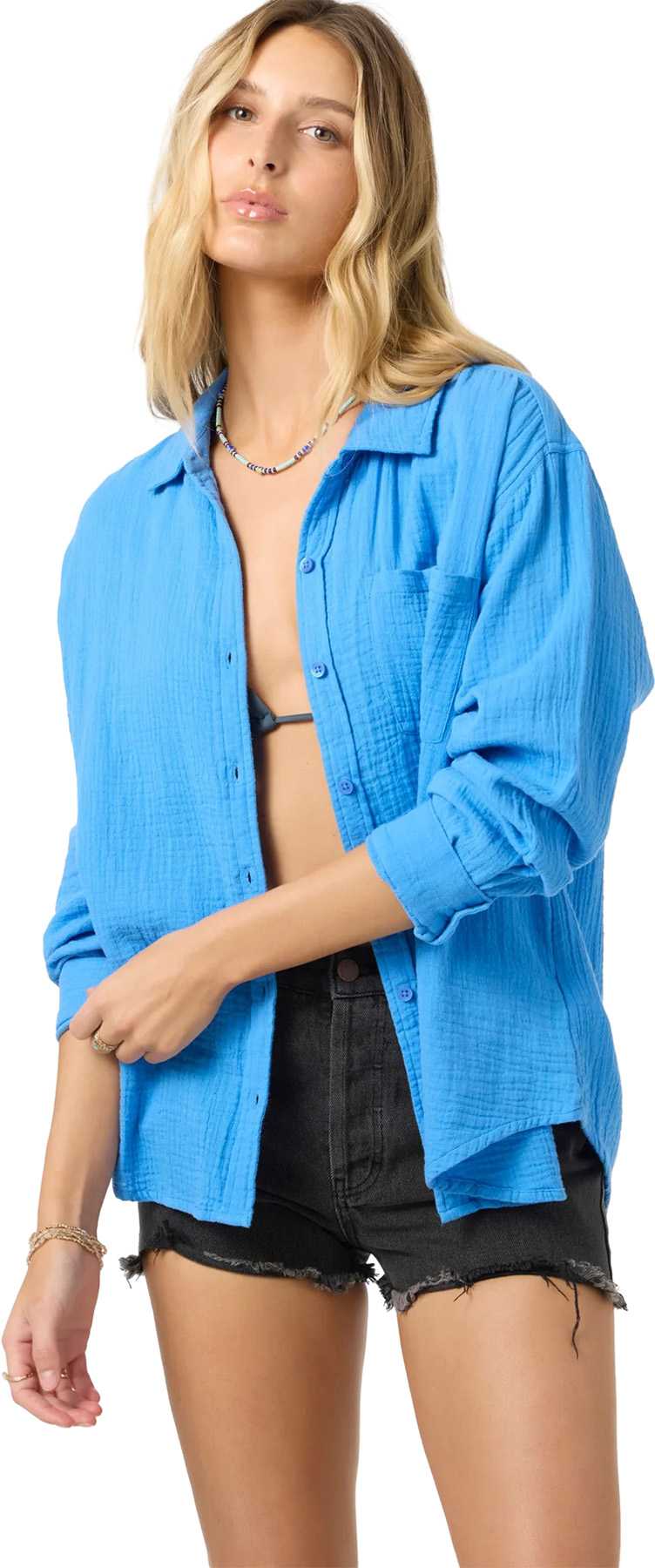 Product image for Leni Relaxed Fit Woven Long Sleeve Top - Women's